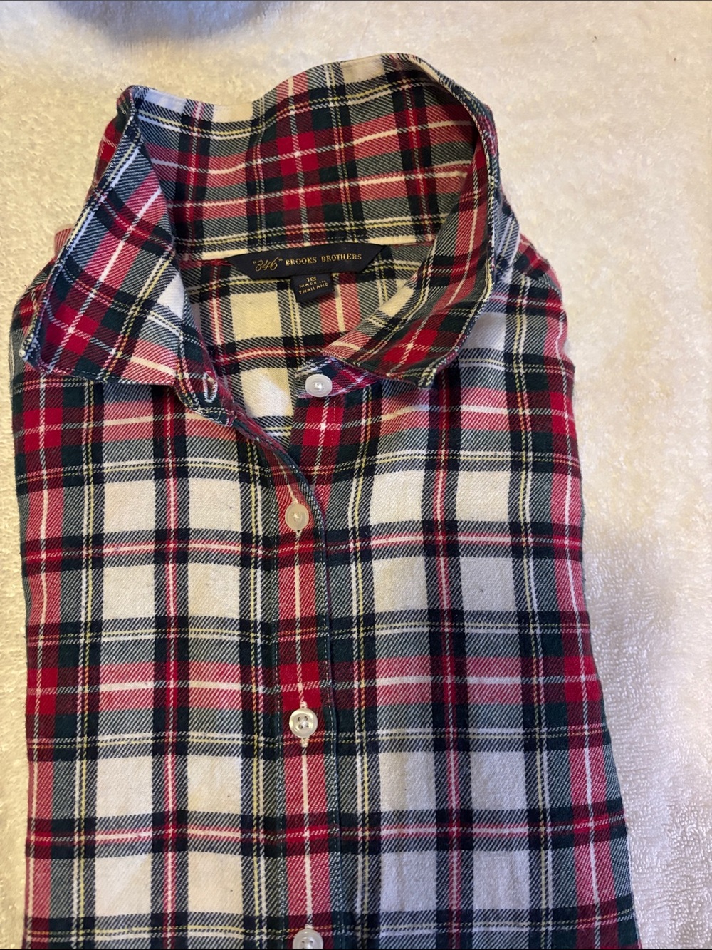Brooks Brothers Women’s Plaid Flannel Button-Down Shirt